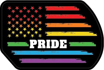 גאווה | דגל הלהטבים האמריקני | רעיון מתנה נהדר | מדבקה מדבקה | חבילה 2 | מדבקות 5 אינץ '| S10463